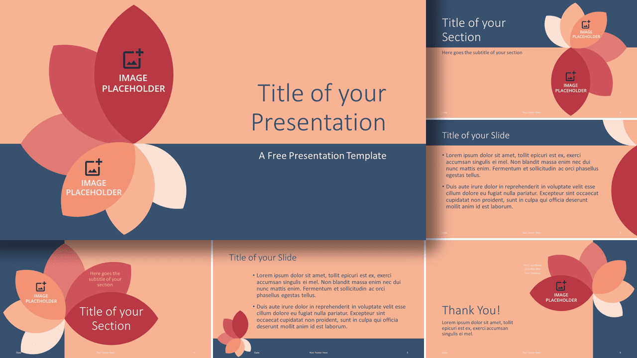 Free Geometric Flower Template for Google Slides and PowerPoint