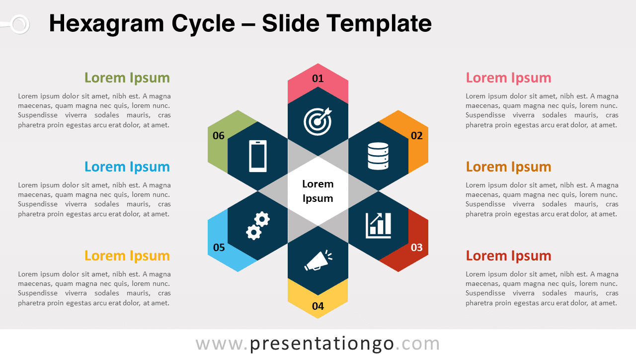 Free Hexagram Cycle for PowerPoint and Google Slides