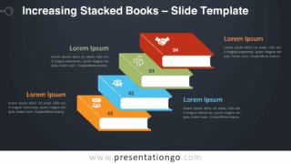 Free Increasing Stacked Books Graphics for PowerPoint and Google Slides