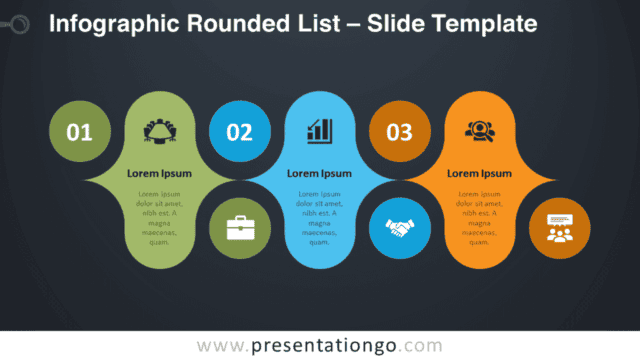 Free Infographic Rounded List Graphics for PowerPoint and Google Slides