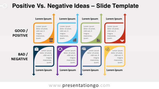 Positive Vs Negative Ideas Template for PowerPoint and Google Slides Free Positive Vs Negative Ideas Template for PowerPoint and Google Slides
