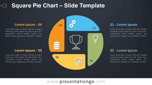 Square Pie Chart Diagram for PowerPoint and Google Slides Free Square Pie Chart Diagram for PowerPoint and Google Slides
