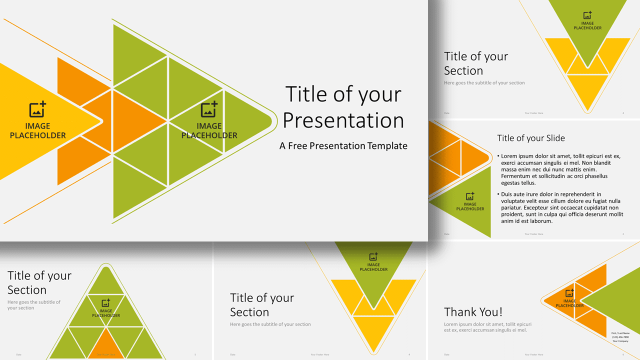 Free Triangle Mosaic Template for Google Slides and PowerPoint