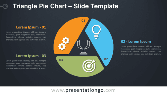 Triangle Pie Chart Diagram for PowerPoint and Google Slides Free Triangle Pie Chart Diagram for PowerPoint and Google Slides