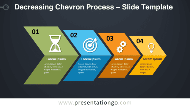Free Decreasing Chevron Process Graphic for PowerPoint and Google Slides