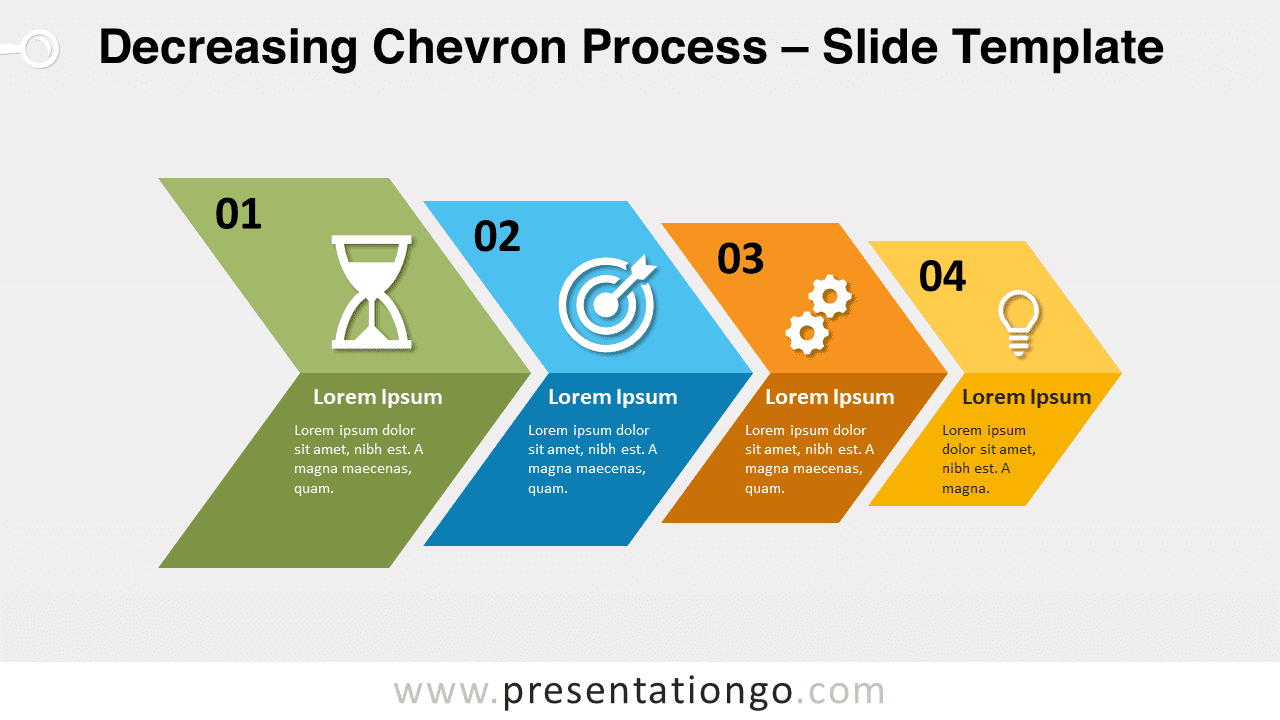 Free Decreasing Chevron Process for PowerPoint and Google Slides
