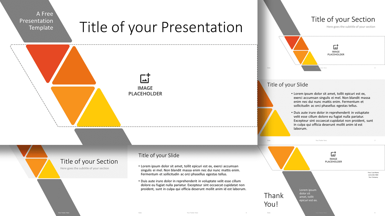 Free Diagonal Triangle Template for Google Slides and PowerPoint