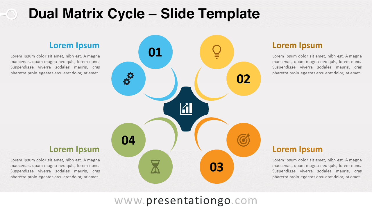 Free Dual Matrix Cycle for PowerPoint and Google Slides