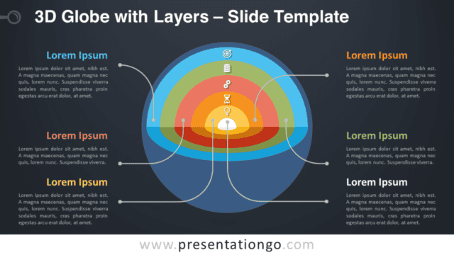 Free 3D Globe with Layers Graphics for PowerPoint and Google Slides