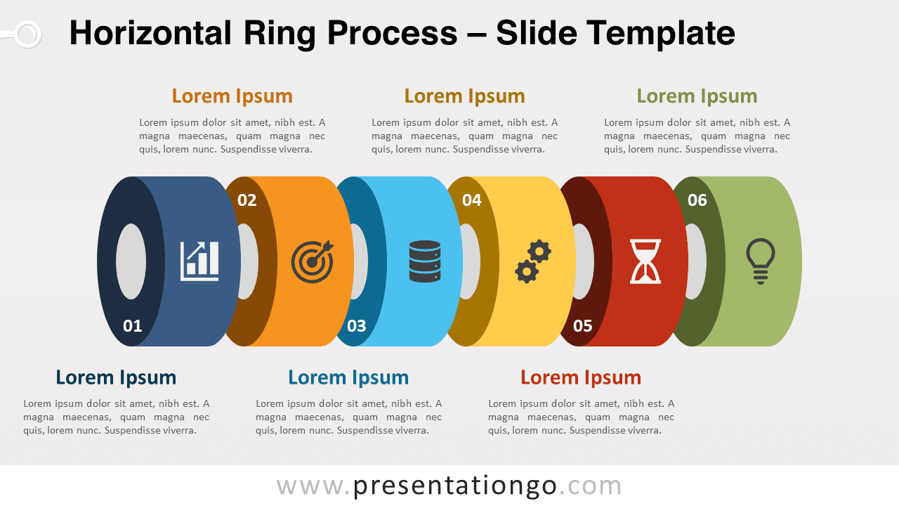 Free Horizontal Ring Process for PowerPoint and Google Slides