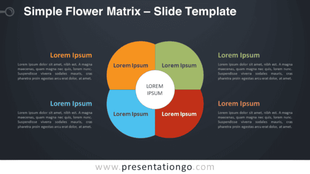 Simple Flower Matrix Diagram for PowerPoint and Google Slides Free Simple Flower Matrix Diagram for PowerPoint and Google Slides