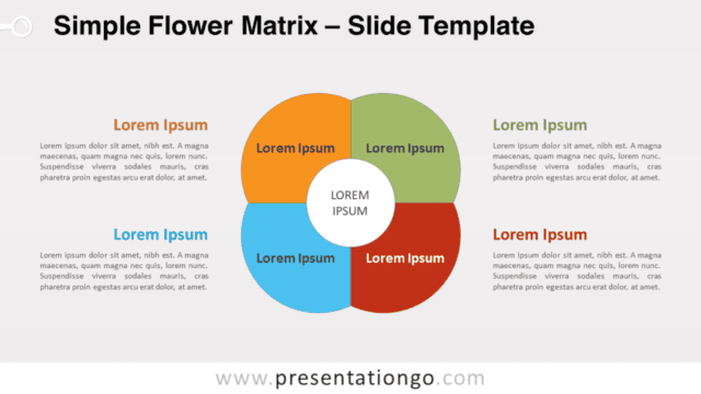 Simple Flower Matrix for PowerPoint and Google Slides Free Simple Flower Matrix for PowerPoint and Google Slides