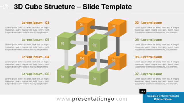 Free 3D Cube Structure Infographics for PowerPoint and Google Slides