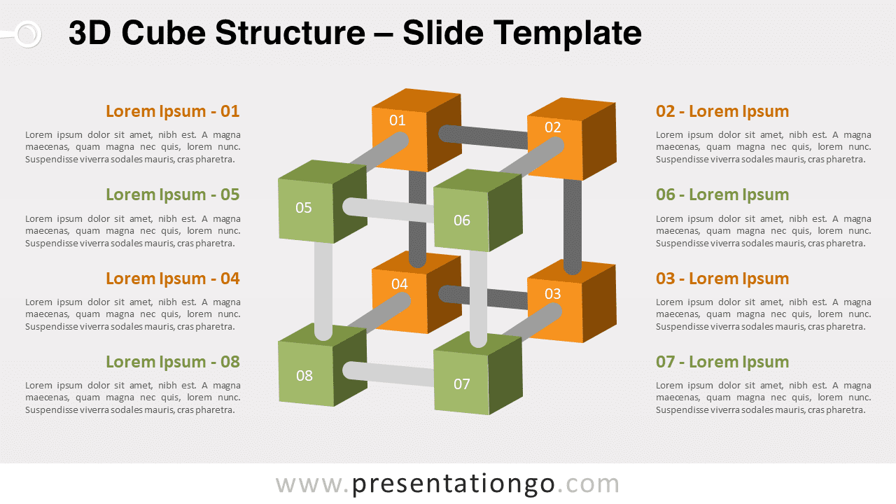 Free 3D Cube Structure for PowerPoint and Google Slides