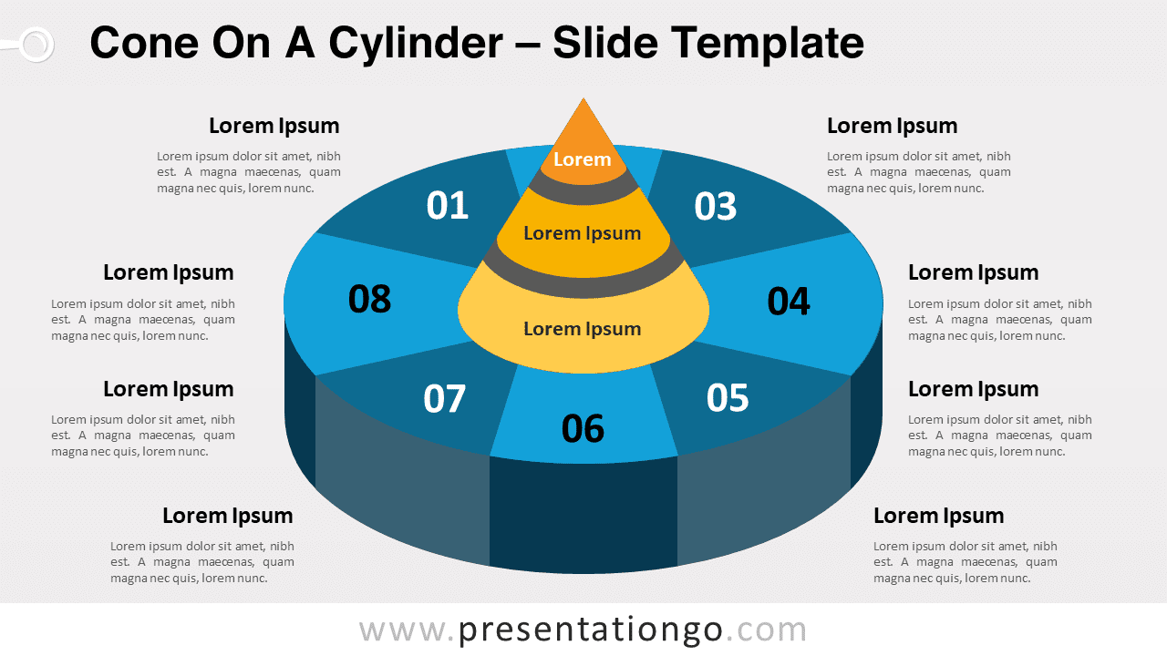 Free Cone On A Cylinder for PowerPoint and Google Slides