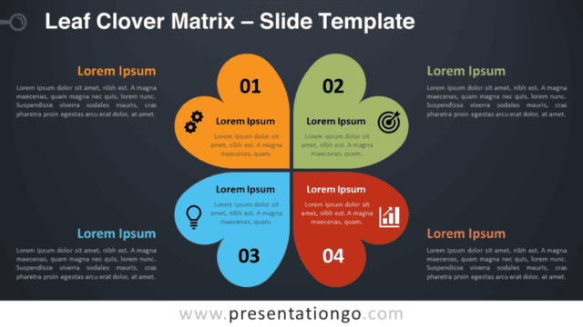 Free Leaf Clover Matrix Diagram for PowerPoint and Google Slides