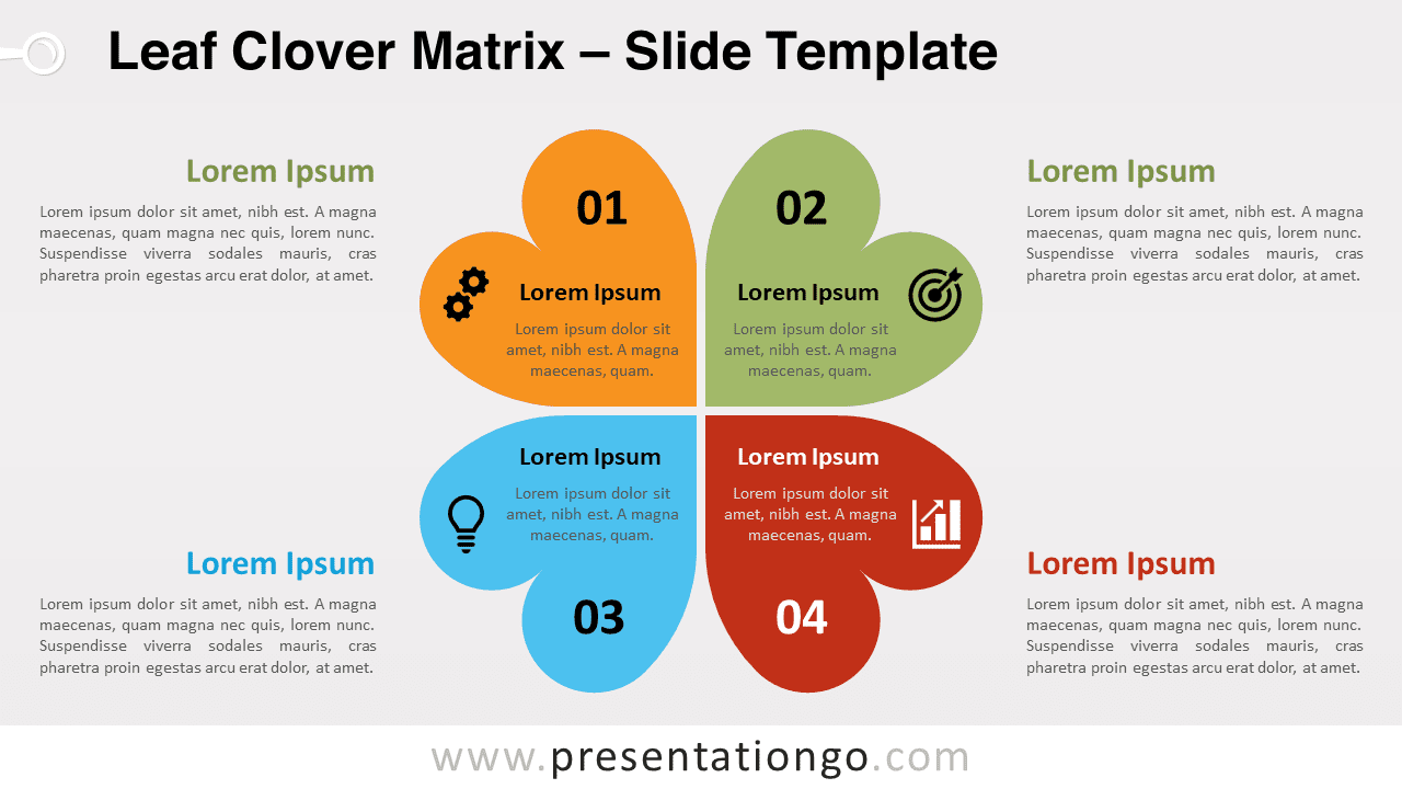 Free Leaf Clover Matrix for PowerPoint and Google Slides