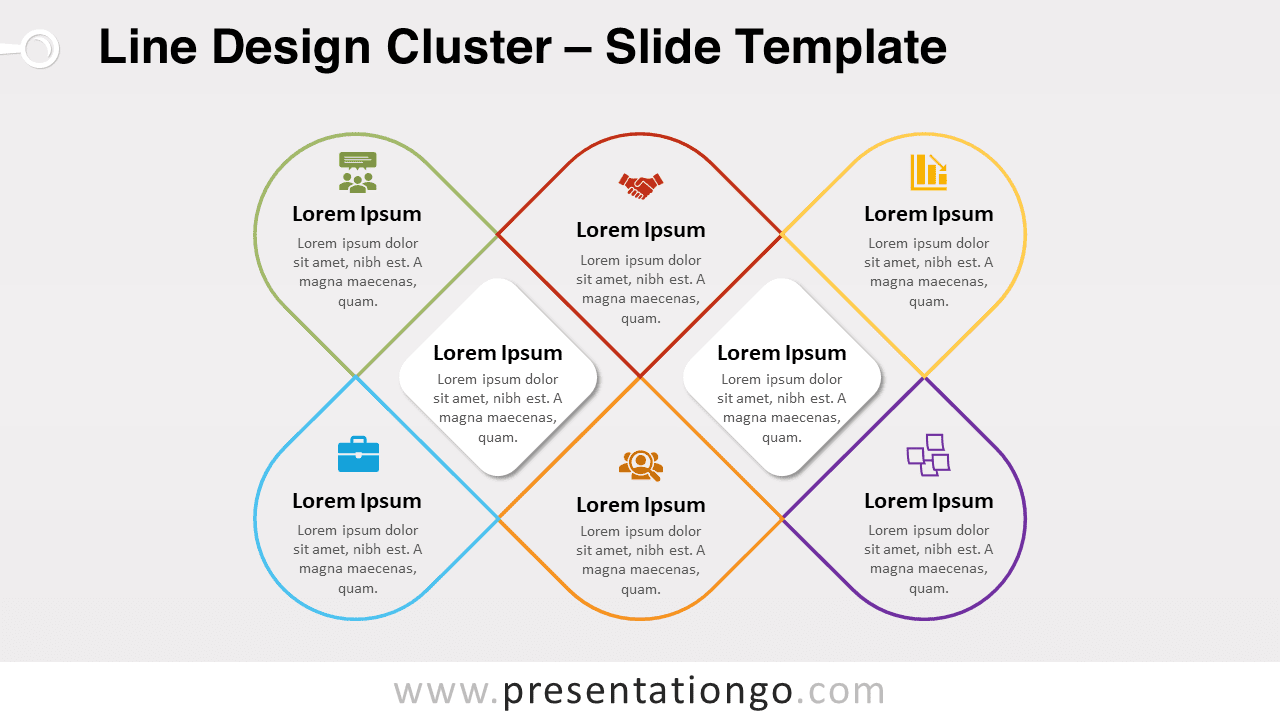 Free Line Design Cluster for PowerPoint and Google Slides