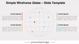 Free Simple Wireframe Globe for PowerPoint and Google Slides