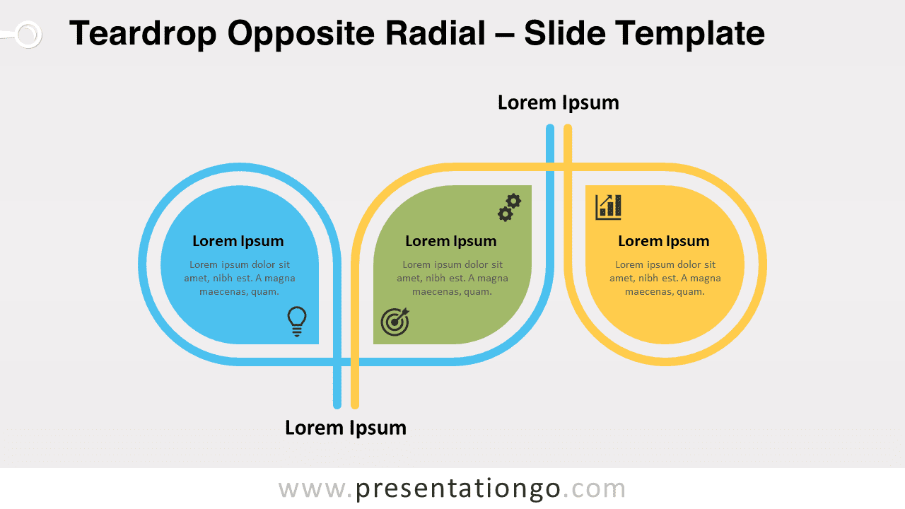 Free Teardrop Opposite Radial for PowerPoint and Google Slides