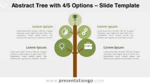 Free Abstract Tree with 4/5 Options for PowerPoint and Google Slides