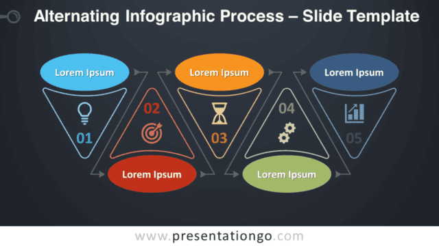 Free Alternating Infographic Process Graphics for PowerPoint and Google Slides