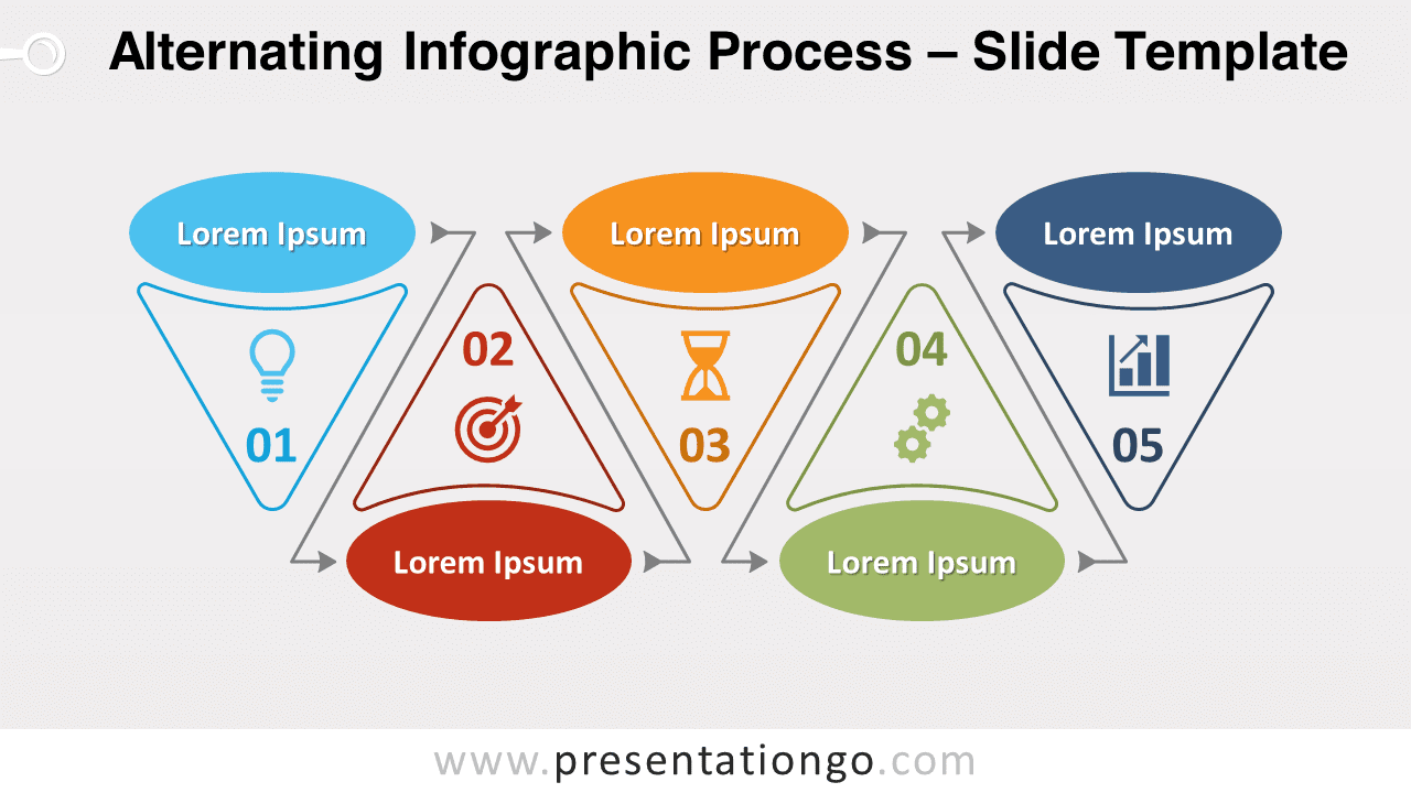 Free Alternating Infographic Process for PowerPoint and Google Slides