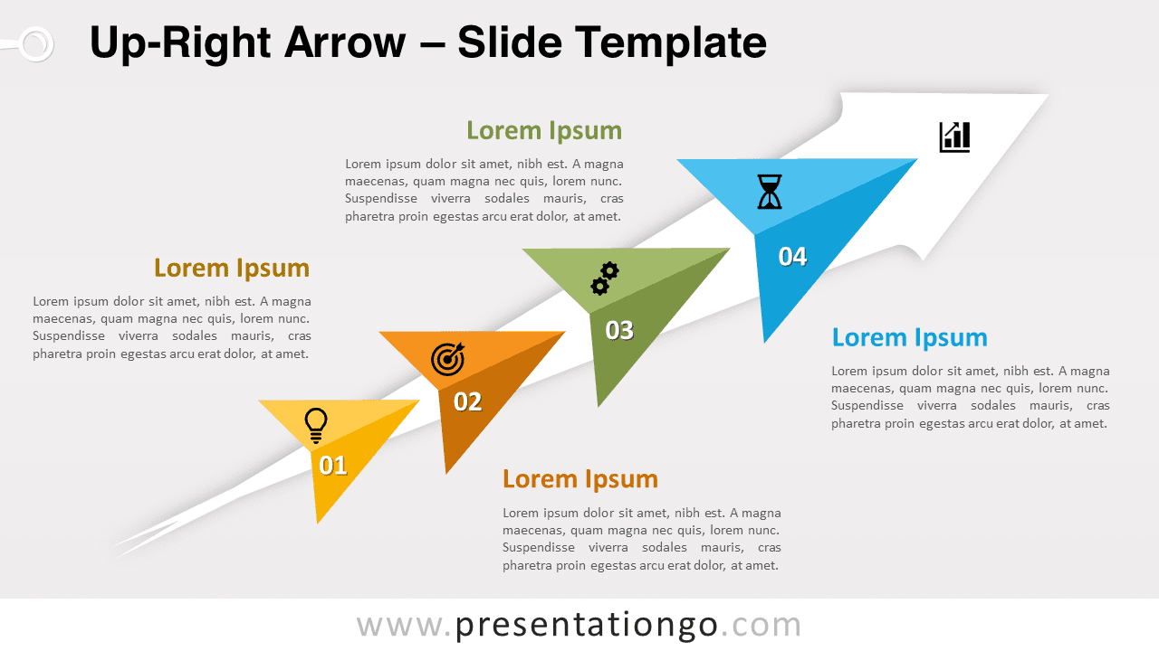 Free Up-Right Arrow for PowerPoint and Google Slides