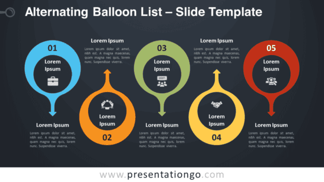 Free Alternating Balloon List Graphics for PowerPoint and Google Slides