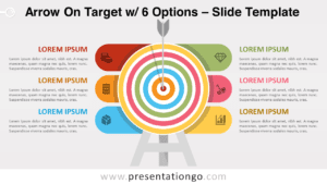 Arrow On Target with 6 Options for PowerPoint and Google Slides