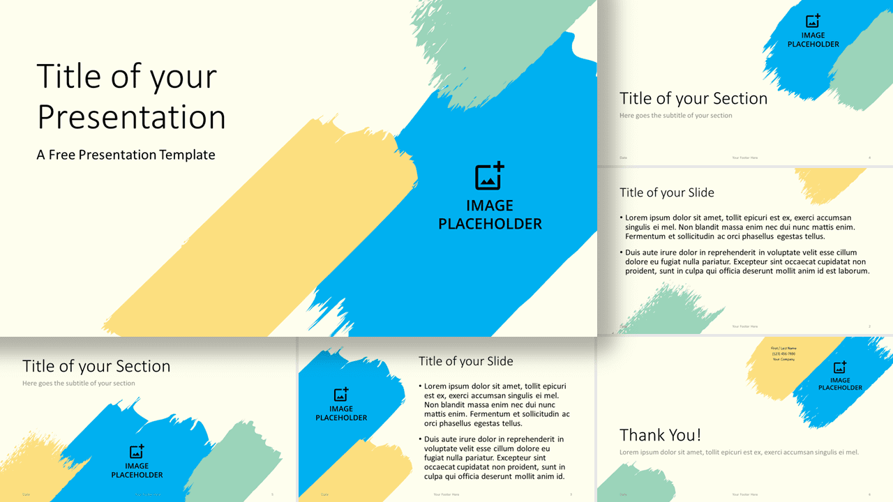 Free Brushes Template for Google Slides and PowerPoint