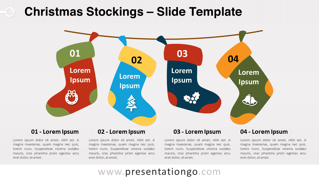 Free Christmas Stockings for PowerPoint and Google Slides