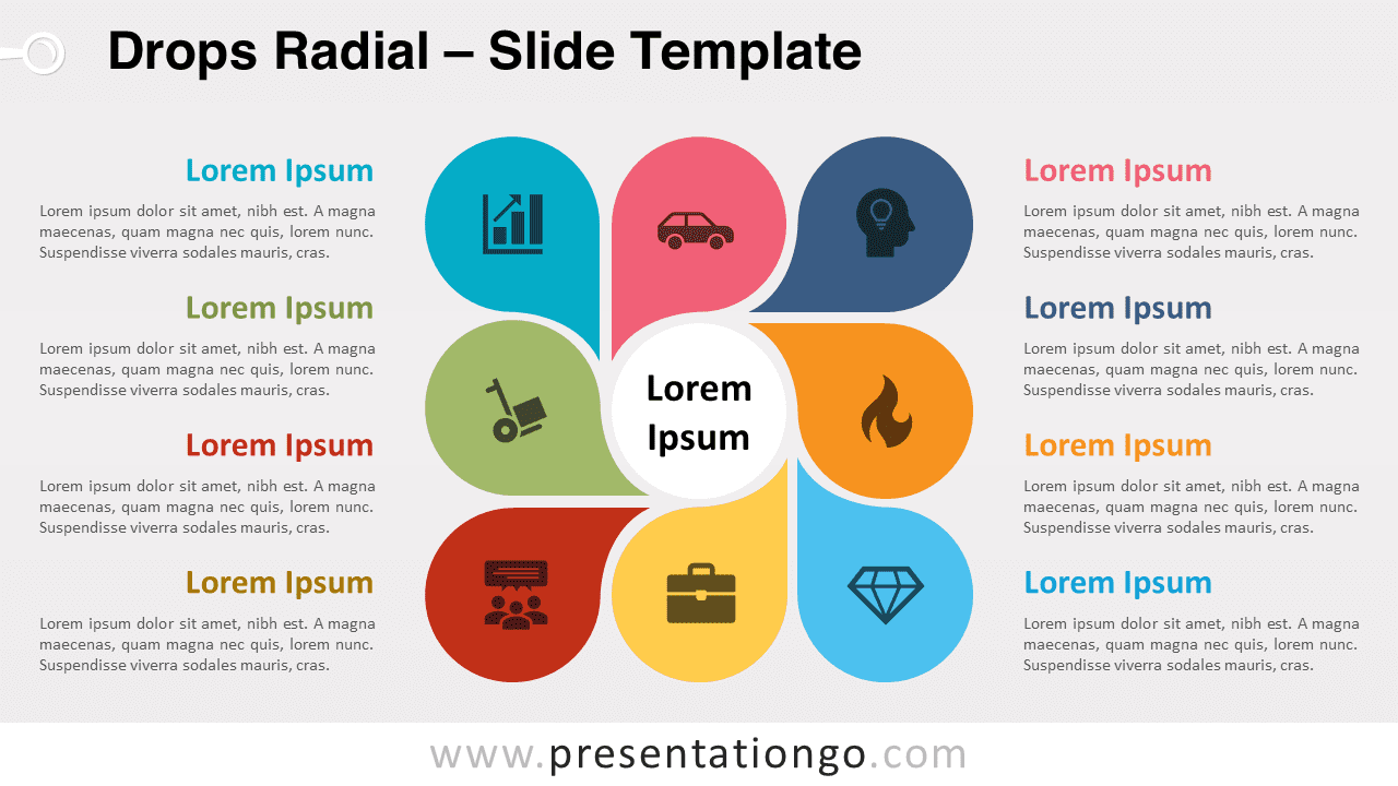 Drops Radial for PowerPoint and Google Slides
