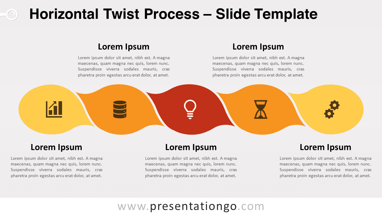 Free Horizontal Twist Process for PowerPoint and Google Slides