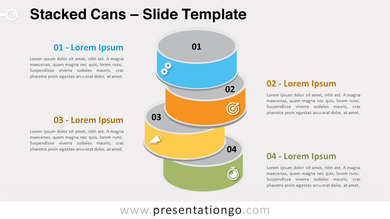 Stacked Cans for PowerPoint