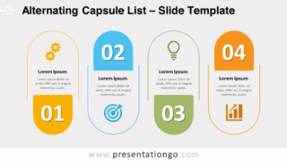 Alternating Capsule List for PowerPoint and Google Slides Free Alternating Capsule List for PowerPoint and Google Slides