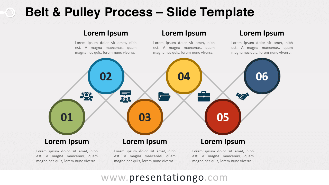 Free Belt & Pulley Process for PowerPoint and Google Slides