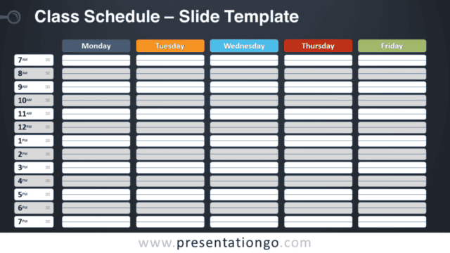 Free Class Schedule Planning for PowerPoint and Google Slides