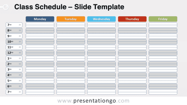 Free Class Schedule for PowerPoint and Google Slides