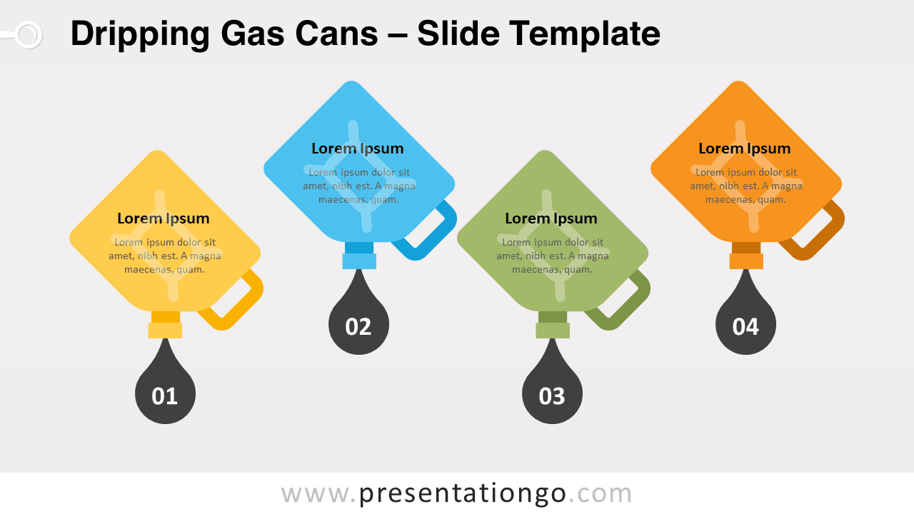 Free Dripping Gas Cans for PowerPoint and Google Slides
