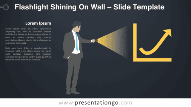 Free Flashlight Shining On Wall Graphics for PowerPoint and Google Slides