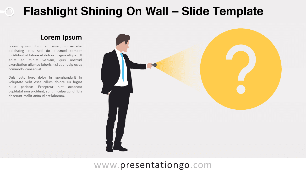 Free Flashlight Shining On Wall Infographics for PowerPoint and Google Slides