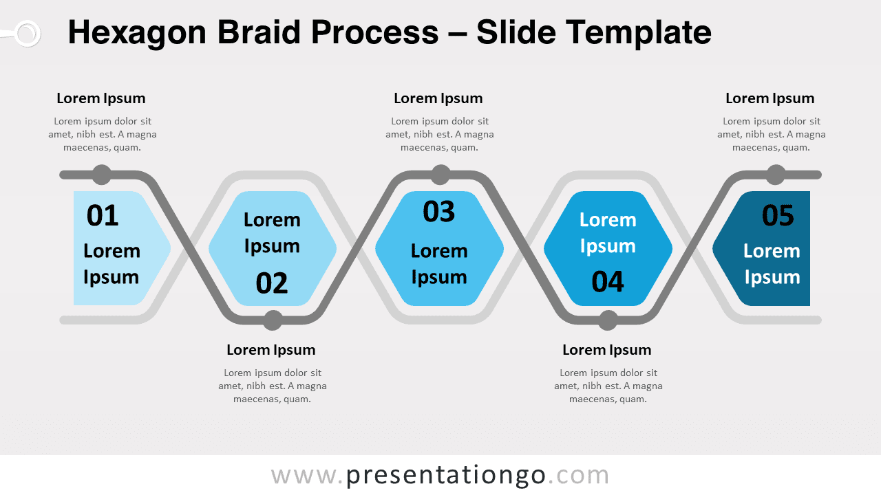 Free Hexagon Braid Process for PowerPoint and Google Slides