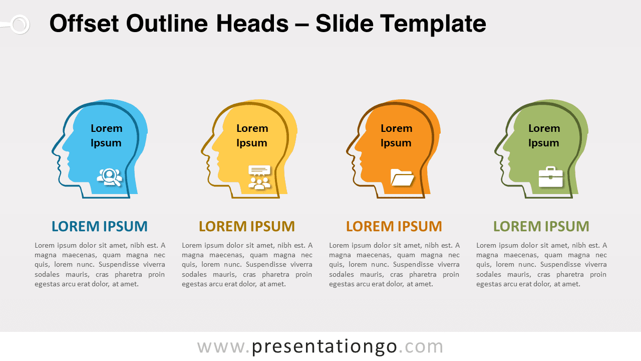Free Offset Outline Heads for PowerPoint and Google Slides
