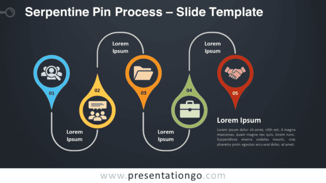 Serpentine Pin Process Graphics for PowerPoint and Google Slides Free Serpentine Pin Process Graphics for PowerPoint and Google Slides