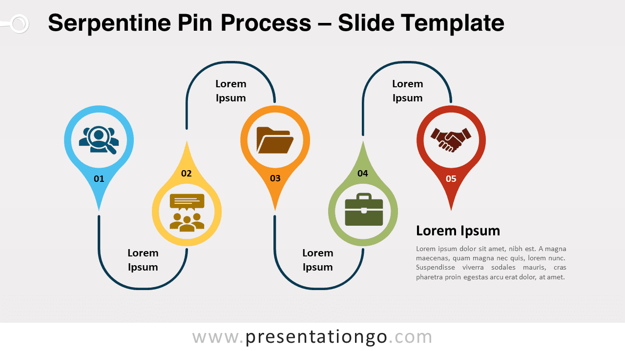 Free Serpentine Pin Process for PowerPoint and Google Slides