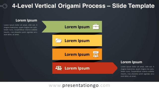 4-Level Vertical Origami Process Graphics for PowerPoint and Google Slides Free 4-Level Vertical Origami Process Graphics for PowerPoint and Google Slides
