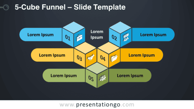 5-Cube Funnel Graphics for PowerPoint and Google Slides Free 5-Cube Funnel Graphics for PowerPoint and Google Slides