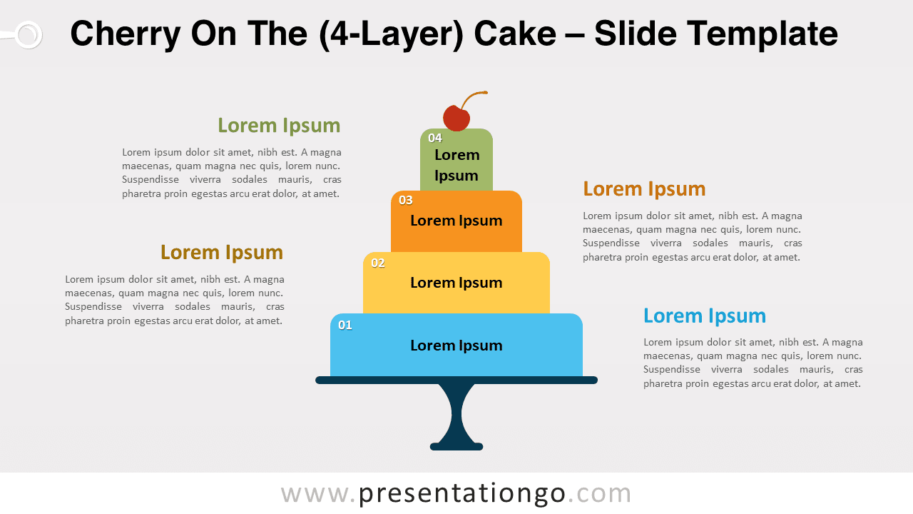 Free Cherry On The (4-Layer) Cake for PowerPoint and Google Slides