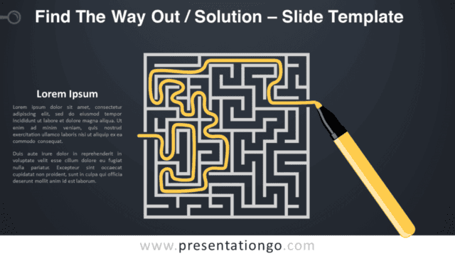 Free Find The Way Out Solution Graphics for PowerPoint and Google Slides